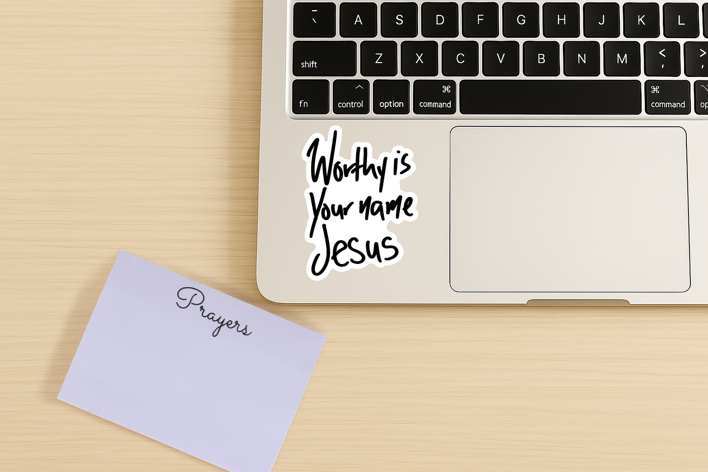 Worthy Is Your Name Jesus Waterproof Vinyl Sticker