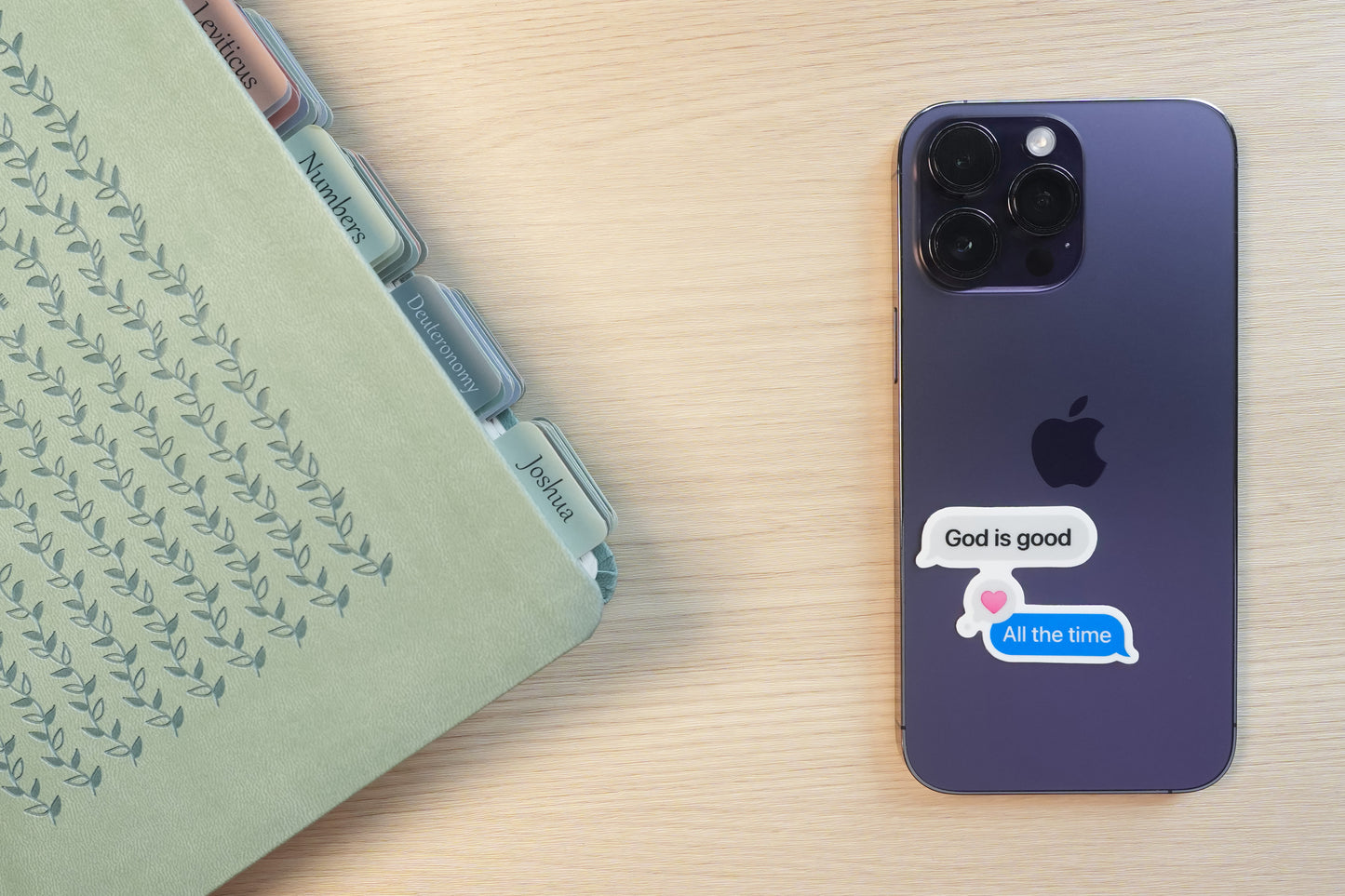 God is Good Text Message Christian Cell Phone Sticker