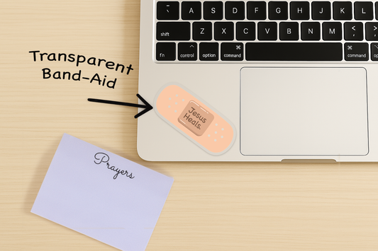 Jesus Heals Transparent Waterproof Vinyl Sticker