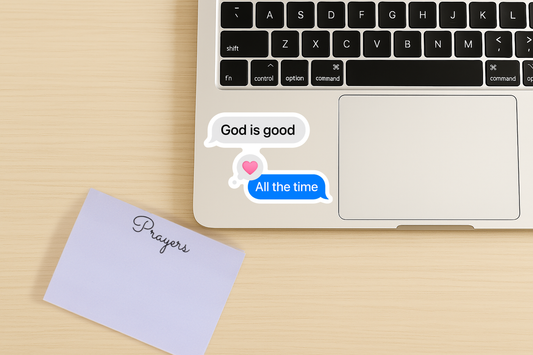 God Is Good Text Message Waterproof Vinyl Sticker