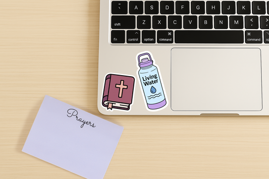 Dusty Rose Bible Waterproof Vinyl Sticker