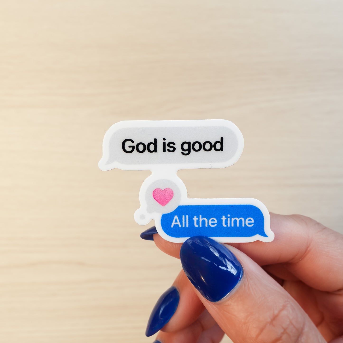God is Good Text Message Christian Cell Phone Sticker