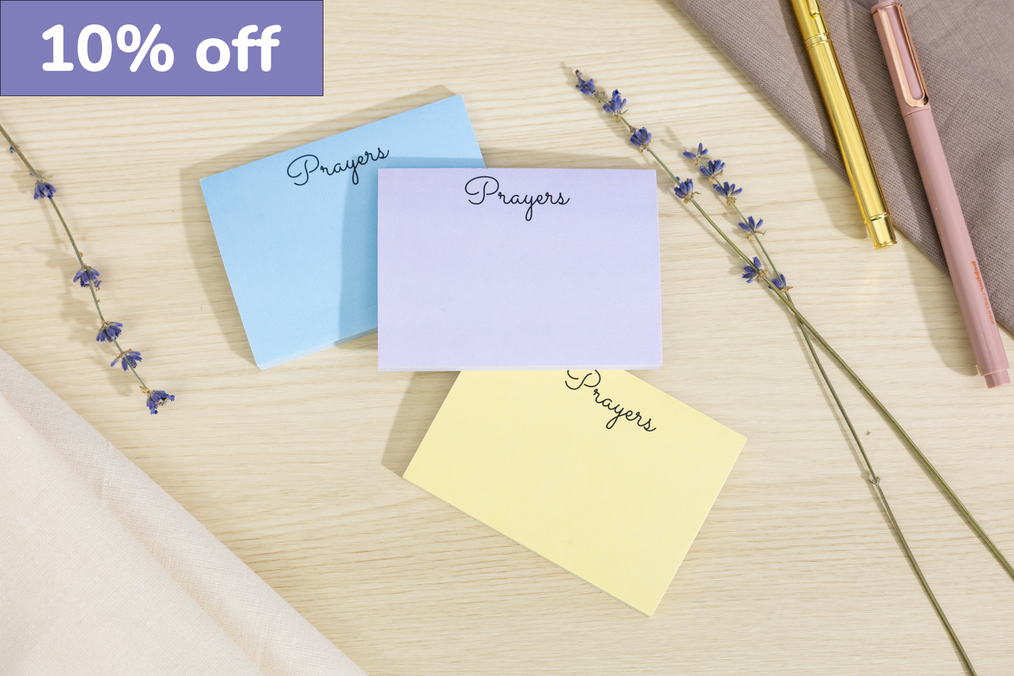 Prayers Sticky Notes 3-Pack Bundle (3x4 Faith Desk Pads)