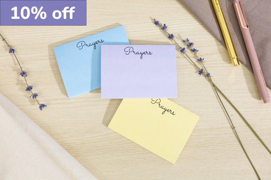 Prayers Sticky Notes 3-Pack Bundle (3x4 Faith Desk Pads)