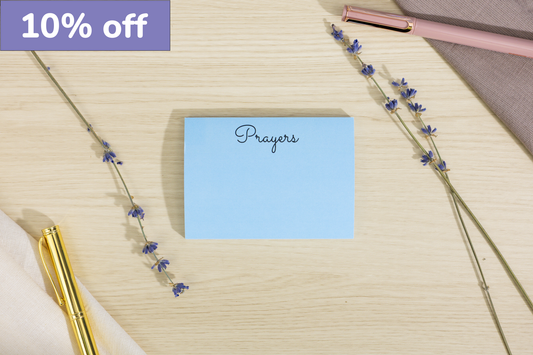 Prayers 3×4 Sticky Notes – Pastel Prayer Pad