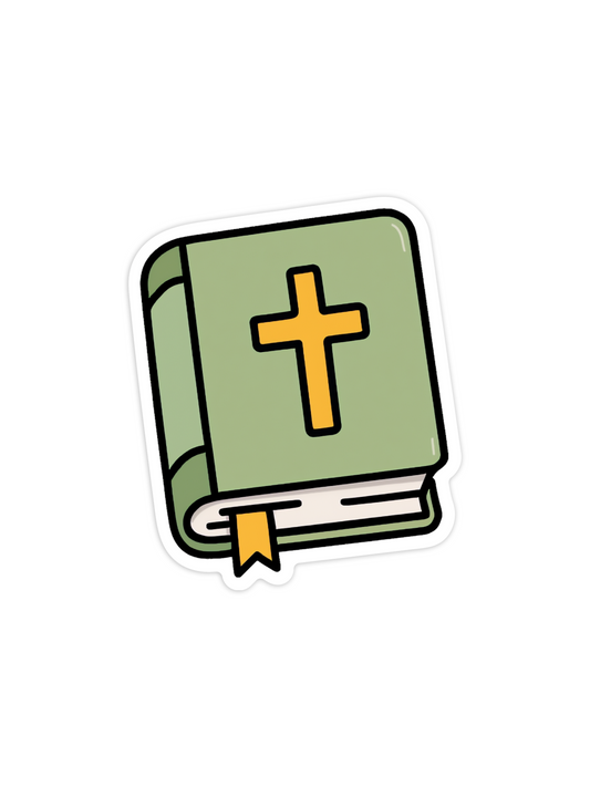 Green Bible Waterproof Vinyl Sticker