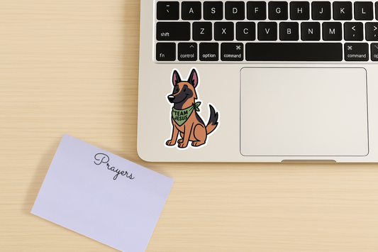 Team Jesus Dog Waterproof Vinyl Sticker