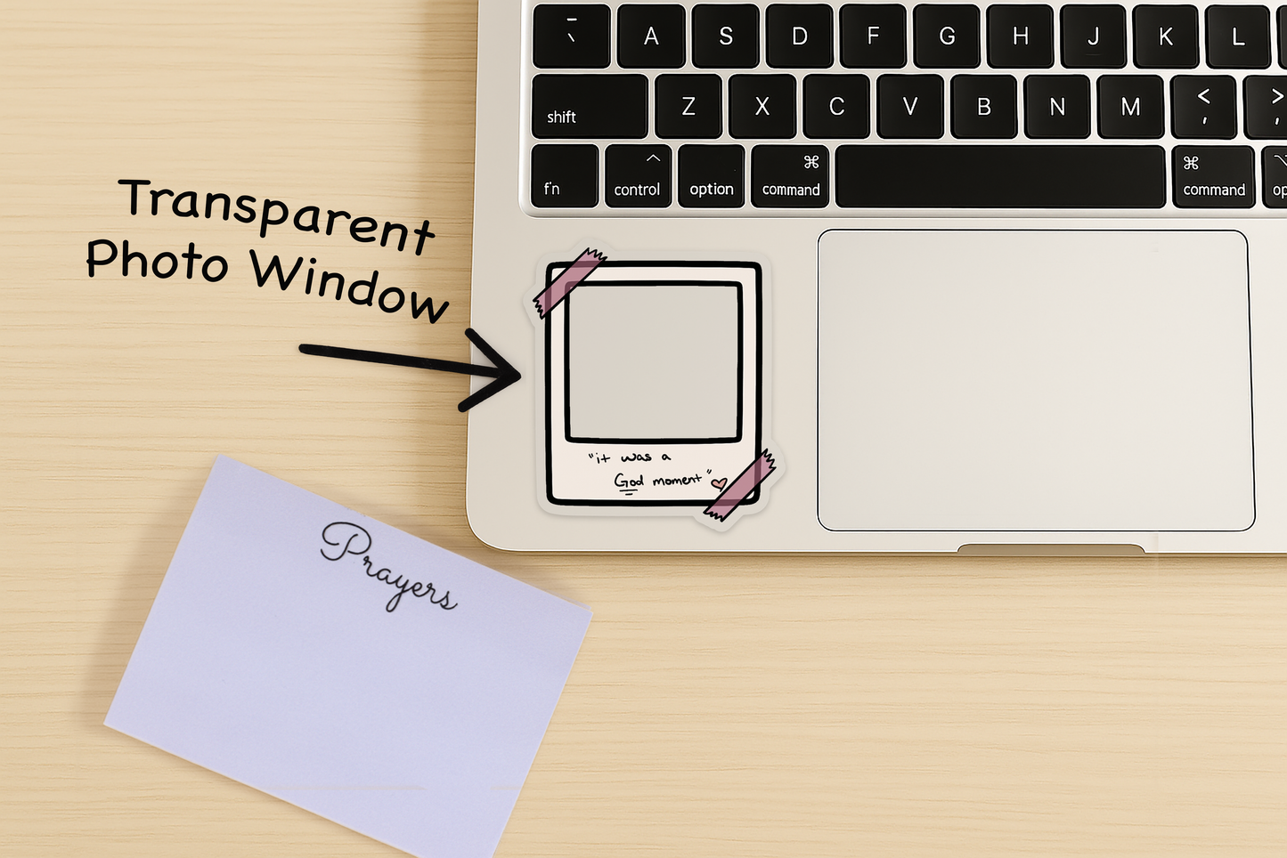 “It Was a God Moment” Transparent Polaroid Vinyl Sticker