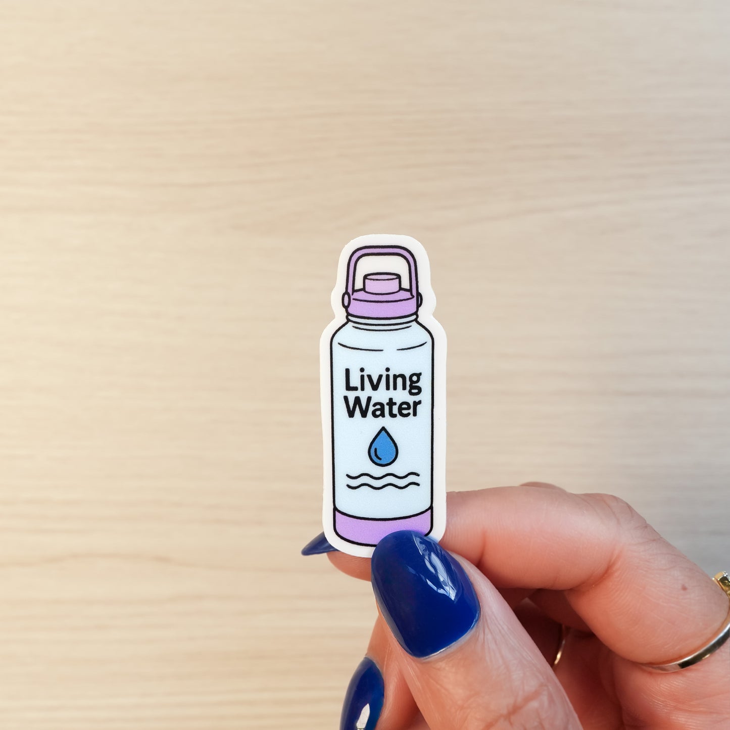 Living Water Cell Phone Sticker - Purple